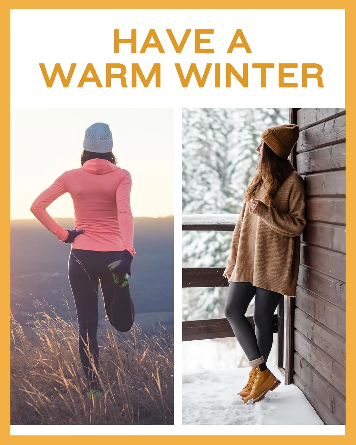 CHRLEISURE Fleece Lined Leggings Women with Pockets - Winter Warm Thermal Thick Tights High Waisted Yoga Pants