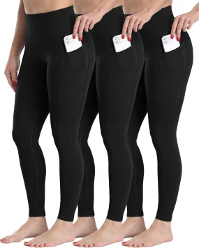 CHRLEISURE Fleece Lined Leggings Women with Pockets - Winter Warm Thermal Thick Tights High Waisted Yoga Pants