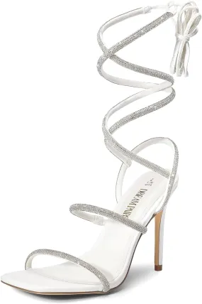 DREAM PAIRS High Heels Stilettos for Women - Strappy Gladiator Sexy Square Toe Open Toe Dressy Pumps Sandals
