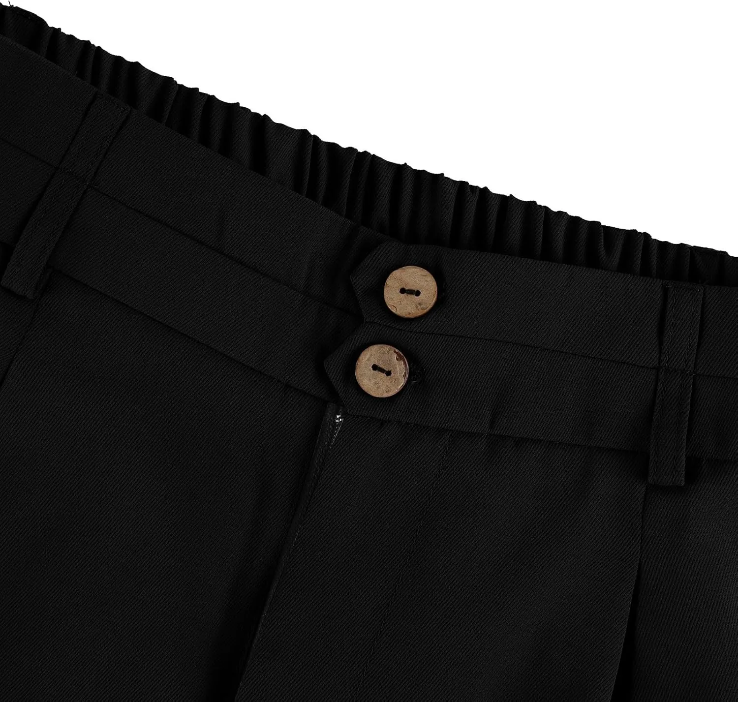 Dress Pants Women Loose Fit High Waisted Formal Wide Leg Trousers Button Flowy Office Business Work Slacks with Pockets