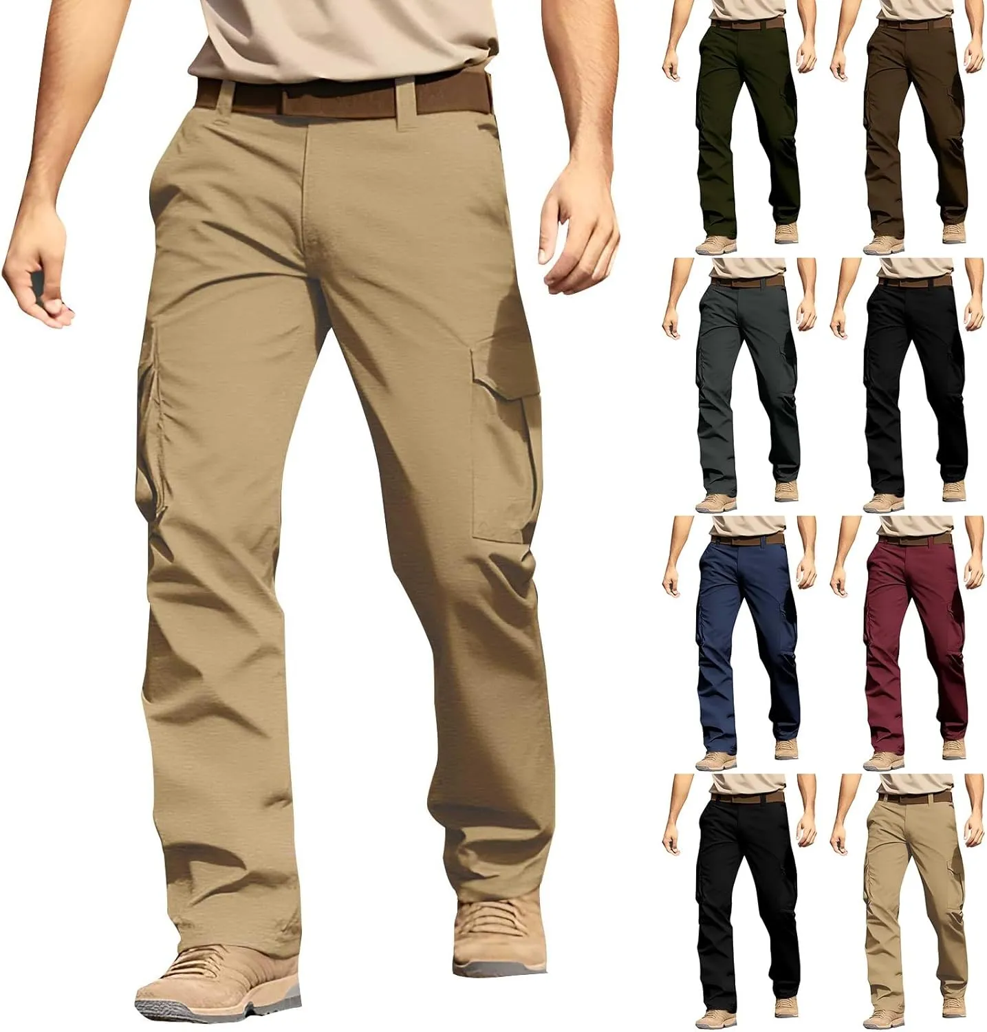 Mens Cargo Pants Tactical Waterproof Pants Gym Sports Men's Stretch Tactical Pants Hiking Pants Cargo Pants for Men