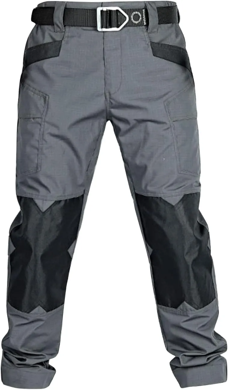 Mens Tactical Pants Outdoor Construction Work Utility Pants Waterproof Combat Cargo Pants with Double Knee Pads