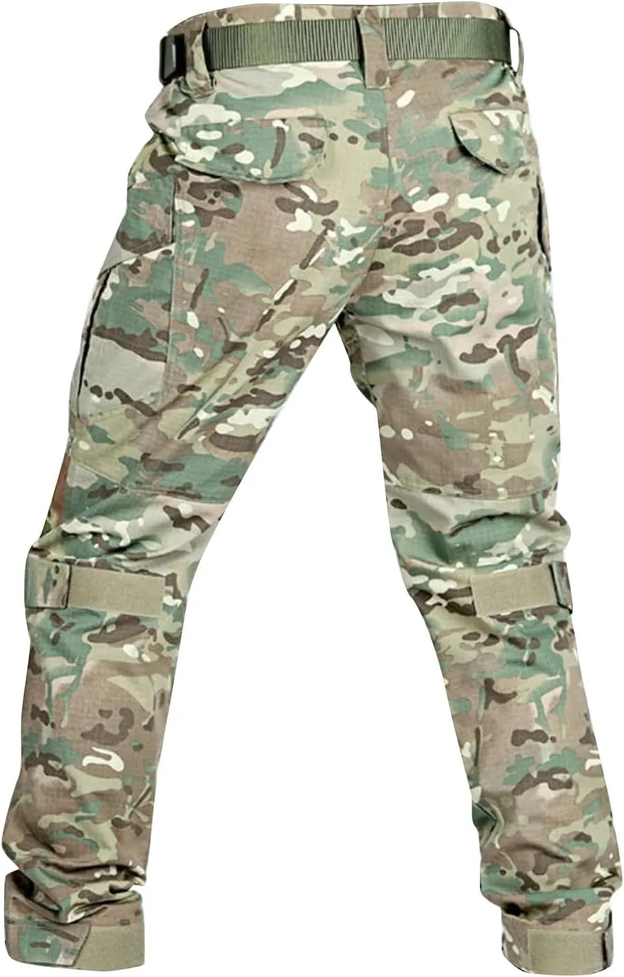 Tactical Hiking Cargo Pants for Men Ripstop Waterproof Stretch Pants Elastic Waist Lightweight Utility Outdoor Apparel